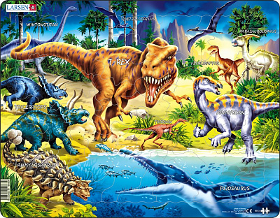 картинка Пазл Larsen «Динозавры», 57 эл. от магазина konik.ru