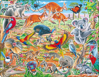 картинка Пазл Larsen «Дикие животные Австралии», 60 эл. от магазина konik.ru