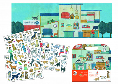 картинка Магнитная игра Egmont toys "На приеме у ветеринара" от магазина konik.ru