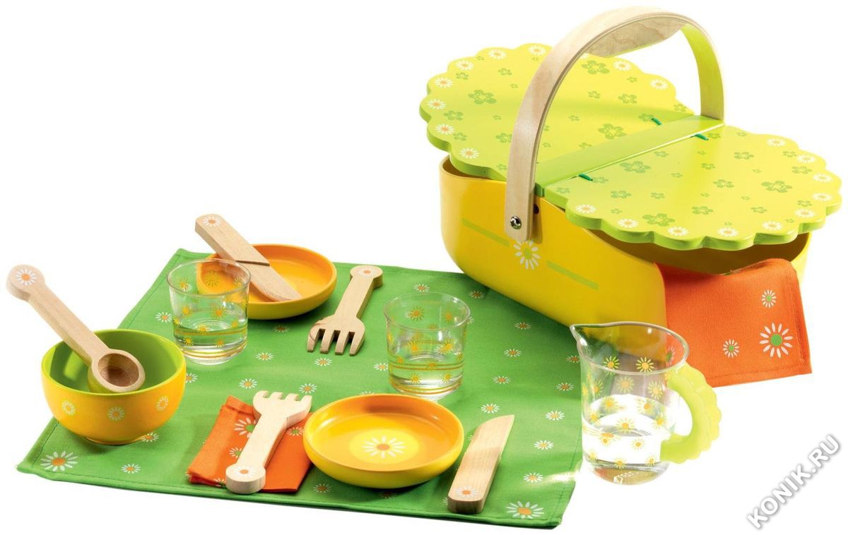 Какую детскую посуду выбрать. Djeco игровой набор мой пикник. Набор посуды Djeco мой пикник 06527. Игровой набор "на пикнике". Аквамания набор для пикника.