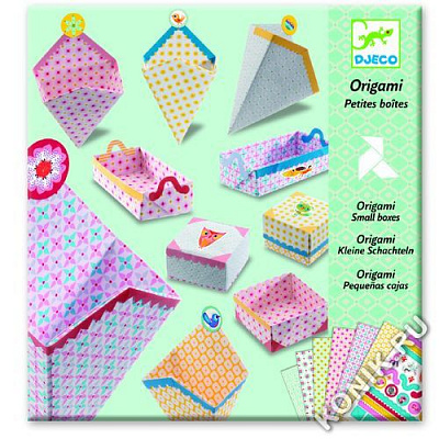 картинка Набор для оригами Djeco «Маленькие коробочки» от магазина konik.ru