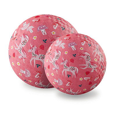 картинка Мяч Crocodile Creek "Единороги", розовый, 5" от магазина konik.ru