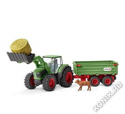 картинка Набор Schleich Трактор с прицепом от магазина konik.ru
