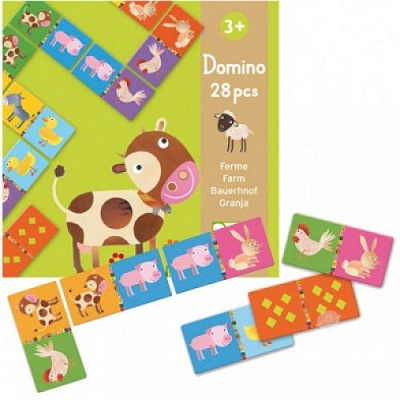 картинка Настольная игра серии MEMOS, LOTOS, DOMINOS "Домино Животные" от магазина konik.ru
