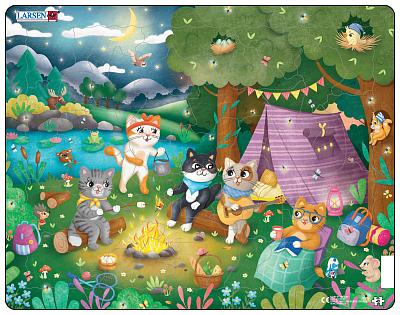 картинка Пазл "Веселые котики - вечеринка на природе", 45 эл. от магазина konik.ru