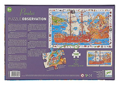 картинка Пазл серии OBSERVATION PUZZLES "Пираты", 100 дет. от магазина konik.ru