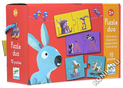 картинка Пазл-дуо "Игра-пара противоположности", 12 дет. от магазина konik.ru