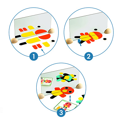 картинка Развивающая игра серии EDUCATIONAL WOODEN GAMES "Животные в отражении" от магазина konik.ru