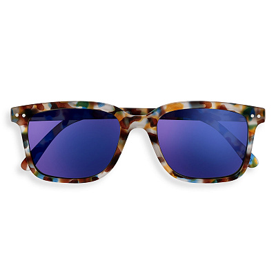 картинка Солнцезащитные очки IZIPIZI, оправа #L, голубо-черепаховые, зеркальные от магазина konik.ru