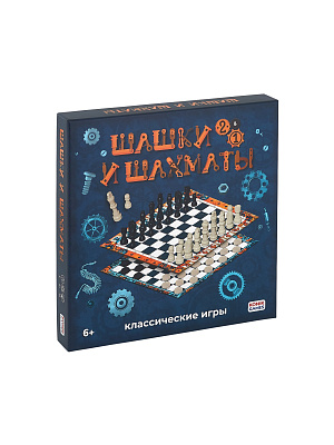 картинка Игра настольная "Шахматы + Шашки" от магазина konik.ru
