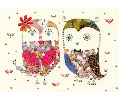 картинка Мини-открытка Turnowsky «Две совы» от магазина konik.ru