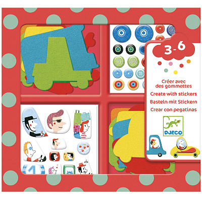 картинка Набор для творчества серии STICKERS "Машины" от магазина konik.ru