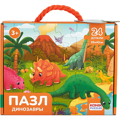 картинка Пазл, марки KONIK PUZZLES. Серия: "Животные".  Динозавры. от магазина konik.ru