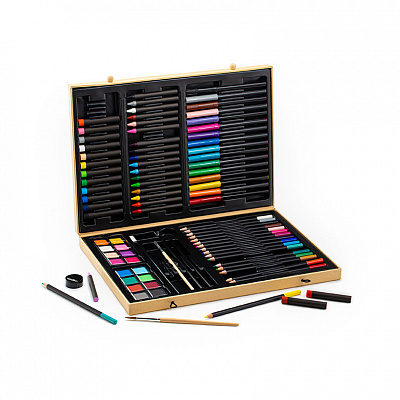 картинка Большой художественный набор Djeco: карандаши, фломастеры, краски от магазина konik.ru