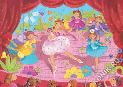 картинка Пазл Djeco «Балерина с цветами», 36 эл. (уценка) от магазина konik.ru