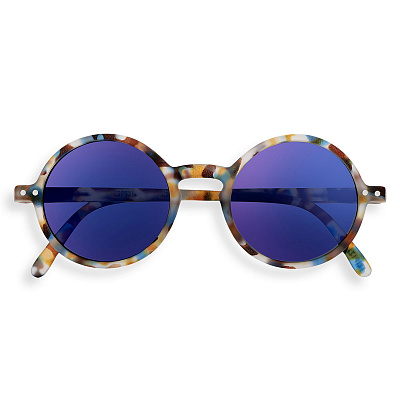 картинка Солнцезащитные очки IZIPIZI JUNIOR, оправа #G, голубо-черепаховые, зеркальные от магазина konik.ru