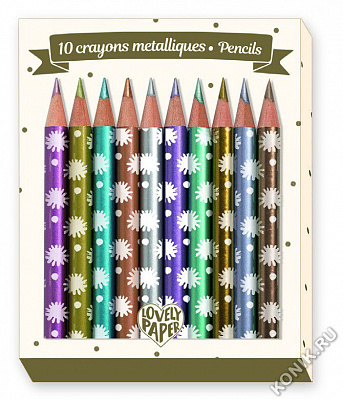 картинка Цветные карандаши Djeco «Чичи», металлик, 10 шт. от магазина konik.ru