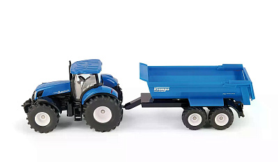 картинка Трактор New Holland с прицепом от магазина konik.ru