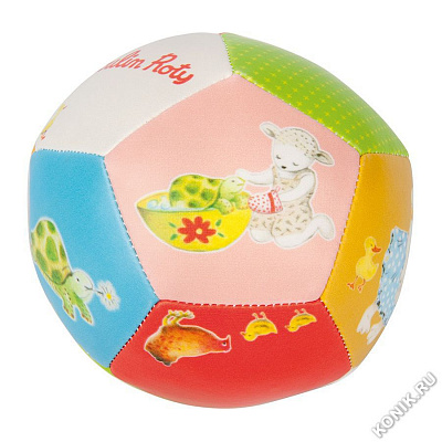 картинка Мягкий мяч Moulin Roty «Милые животные», 10 см. от магазина konik.ru