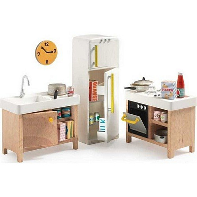 картинка Кухонная мебель Djeco для кукольного дома от магазина konik.ru