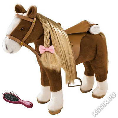 картинка Коричневая лошадь Gotz, с расчёской от магазина konik.ru