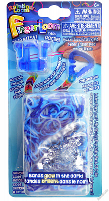 картинка Набор для плетения браслетов RAINBOW LOOM Finger Loom (Фингер Лум), синий от магазина konik.ru