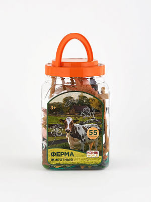 картинка Набор фигурок животных в ведёрке (средний) - ферма от магазина konik.ru