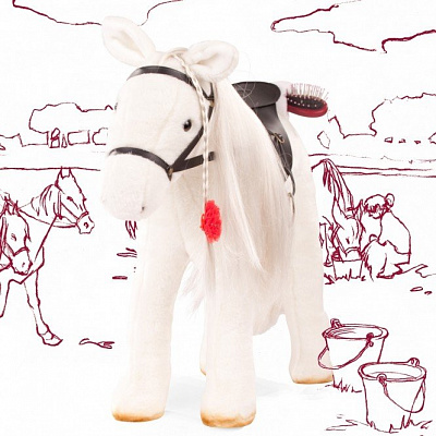 картинка Лошадь Gotz, белая с расческой от магазина konik.ru