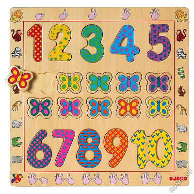 картинка Рамка-вкладыш "От 1 до 10" от магазина konik.ru