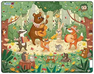 картинка Пазл "Лесные животные - музыкальная группа", 36 эл. от магазина konik.ru