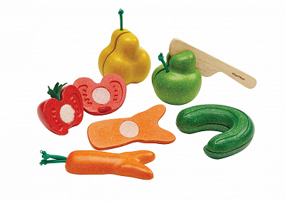 картинка Деревянный набор Plan Toys "Чудные фрукты и овощи" от магазина konik.ru
