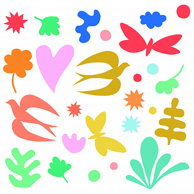 картинка Оконные наклейки - Фантазия 36 шт. от магазина konik.ru