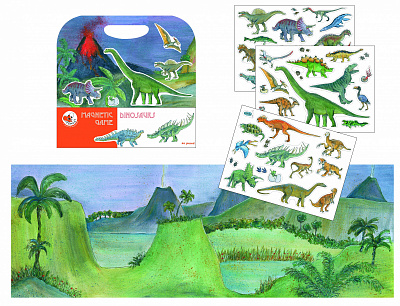 картинка Магнитная игра Egmont toys "Динозавры" от магазина konik.ru