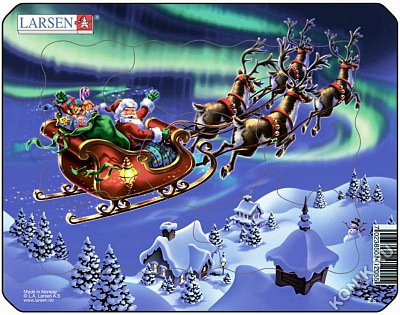 картинка Пазл Larsen «Санта на Севере», в ассортименте, 6 эл. от магазина konik.ru