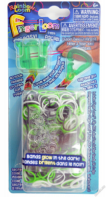 картинка Набор для плетения браслетов из резиночек RAINBOW LOOM Finger Loom (Фингер Лум), зеленый от магазина konik.ru