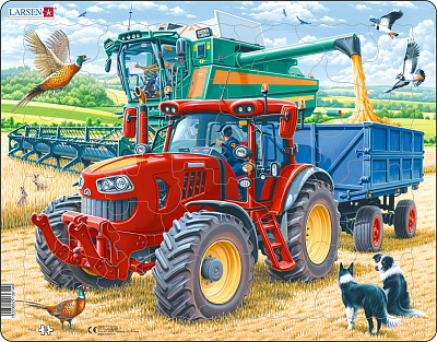 картинка Пазл Larsen «Сельскохозяйственная техника», 39 эл. от магазина konik.ru