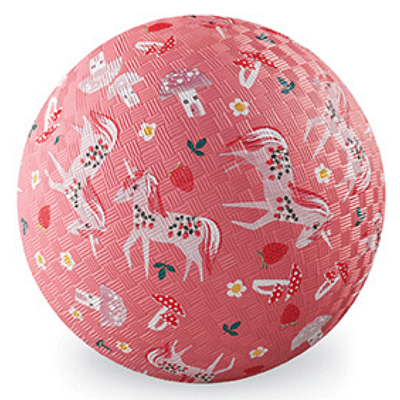 картинка Мяч Crocodile Creek «Единороги», розовый, 18 см от магазина konik.ru