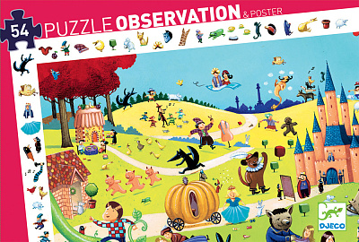 картинка Пазл серии OBSERVATION PUZZLES "Сказки", 54 дет. от магазина konik.ru