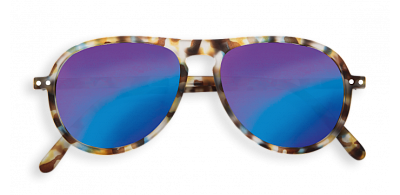 картинка Солнцезащитные очки IZIPIZI, оправа #I, голубо-черепаховые, зеркальные (уценка) от магазина konik.ru