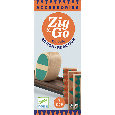 картинка Деревянный конструктор Djeco Zig&Go, дополнительный набор, 7 деталей от магазина konik.ru