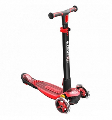 картинка Самокат YVolution Glider XL, чёрно-красный от магазина konik.ru