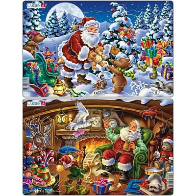 картинка Пазл Larsen «Санта-Клаус», 15 эл. от магазина konik.ru