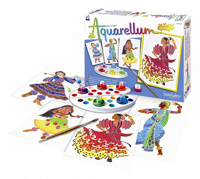 картинка Акварельная раскраска "Танцовщицы" от магазина konik.ru