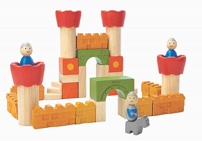 картинка Деревянный конструктор Plan Toys "Рыцарский замок" от магазина konik.ru