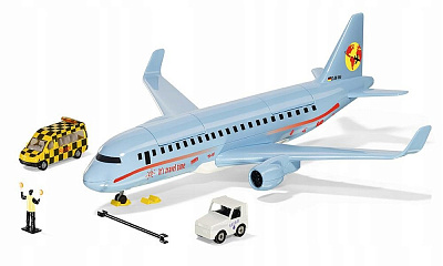 картинка Самолет Siku пассажирский с аксессуарами от магазина konik.ru