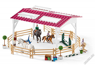 картинка Набор Schleich «Школа верховой езды» с лошадьми и наездниками от магазина konik.ru