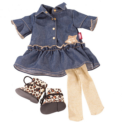 картинка Набор одежды платье, колготки и сапожки, 45-50 см от магазина konik.ru