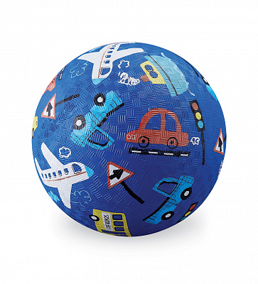 картинка Мяч Crocodile Creek «Транспорт», 18 см. от магазина konik.ru
