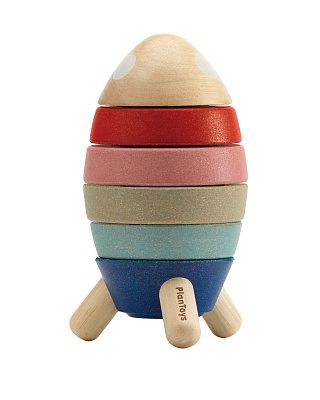 картинка Пирамидка Plan Toys «Ракета» от магазина konik.ru