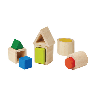 картинка Деревянные блоки Plan Toys «Геометрия» от магазина konik.ru